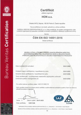 ISO-14001 tanúsítvány